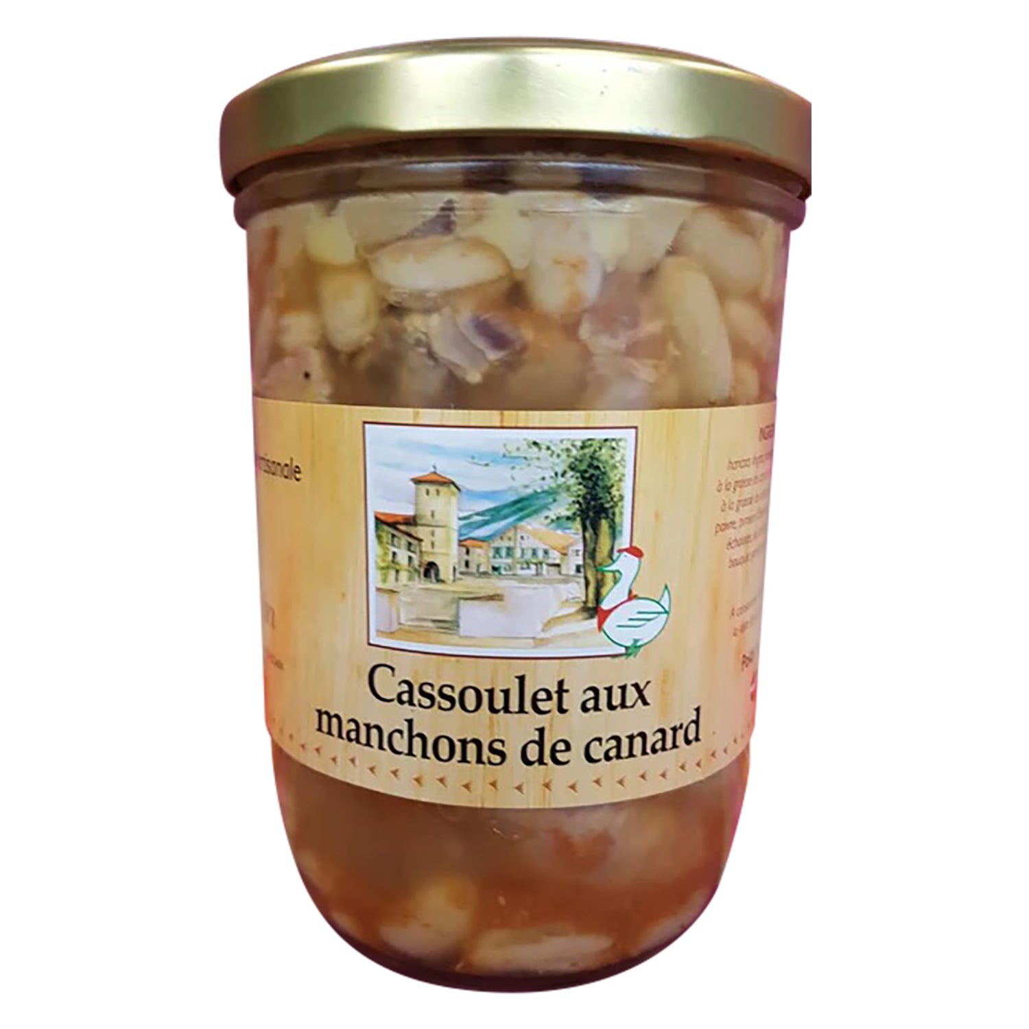 Cassoulet mit Oberkeulen Confit Glas 390 g. - Cassoulet aux manchons de Canard Confit 390 g.