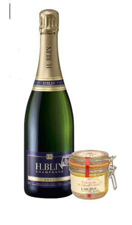 Weihnachtsduo Entenleber Foie Gras und Champagner