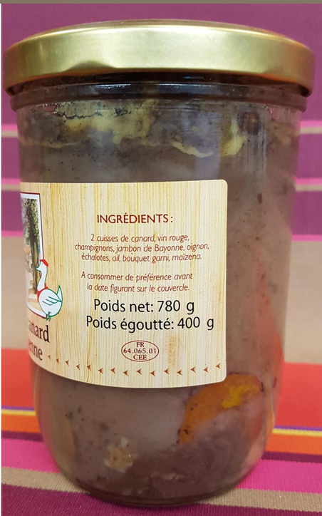 Entenconfit in Rotwein - Civet de Canard á l'ancienne