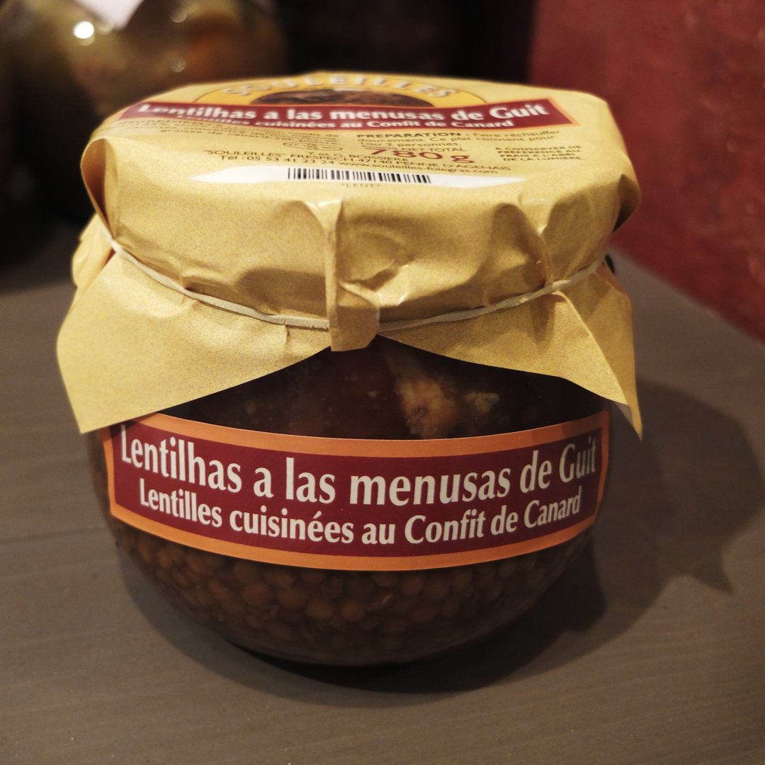 Linsen mit Entenconfit - Lentilles au Confit de Canard