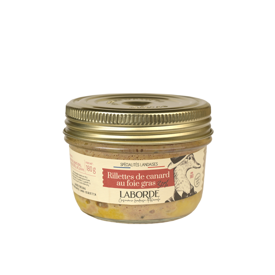 Enten Rillettes mit 30 % Foie Gras - Rillettes de Canard avec 30% Foie Gras