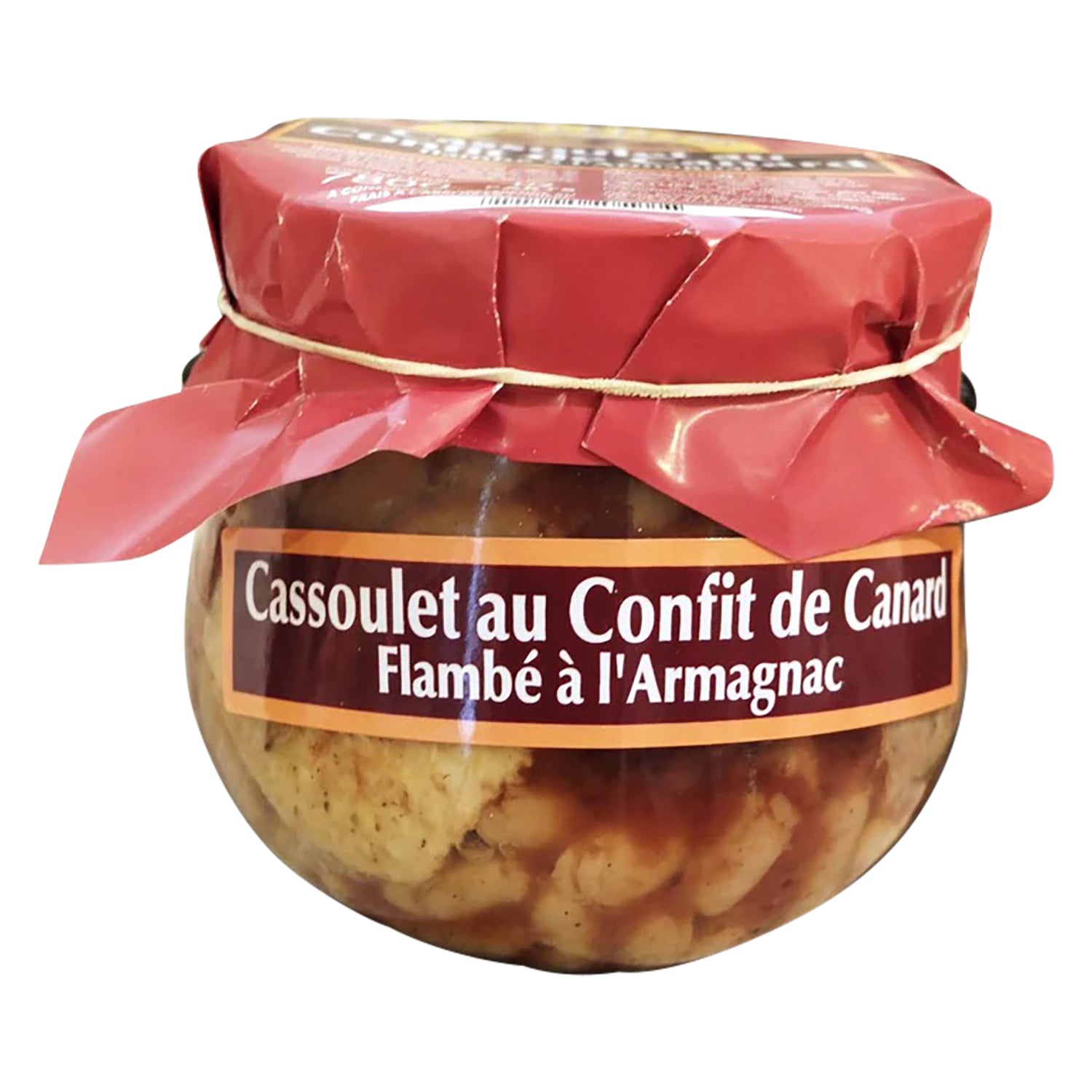Cassoulet mit Entenconfit, flambiert mit Armagnac Glas 780 g. - Cassoulet  au Confit de Canardd, Flambé á l'Armagnac