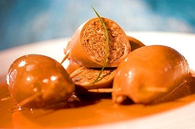 Gefüllte Calamares - Encornets farcis á la Setoise