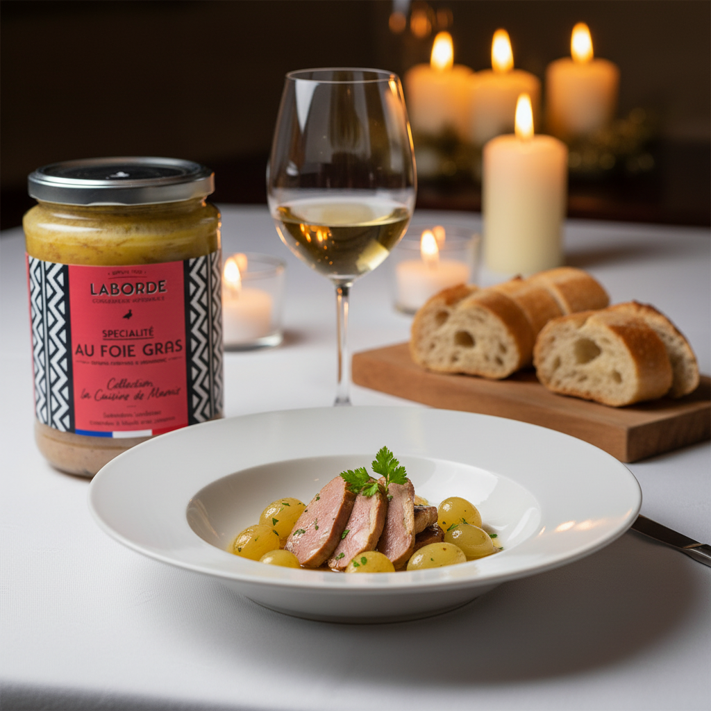 Foie Gras aux Raisins Blancs – gekochte Trauben