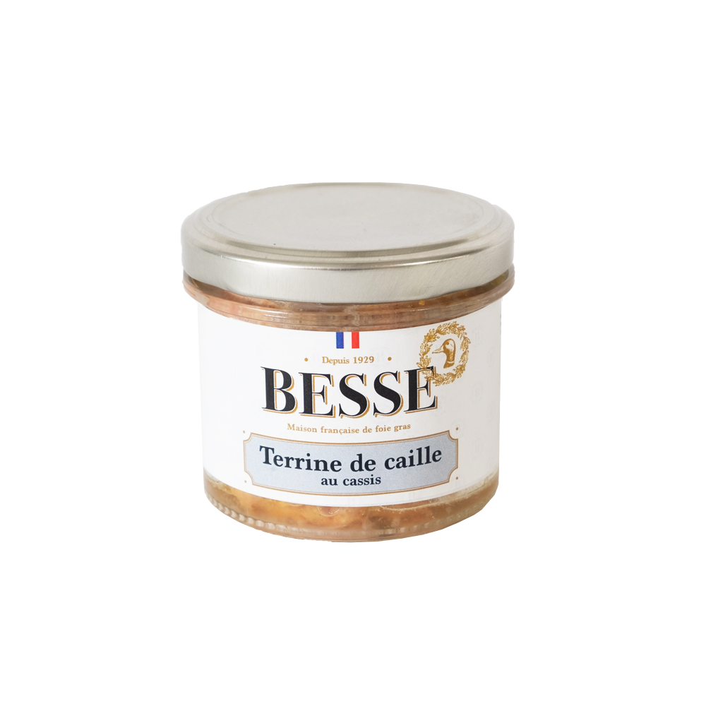 Wachtelterrine mit schwarzen Johannisbeeren - Terrine de Caille au Cassis