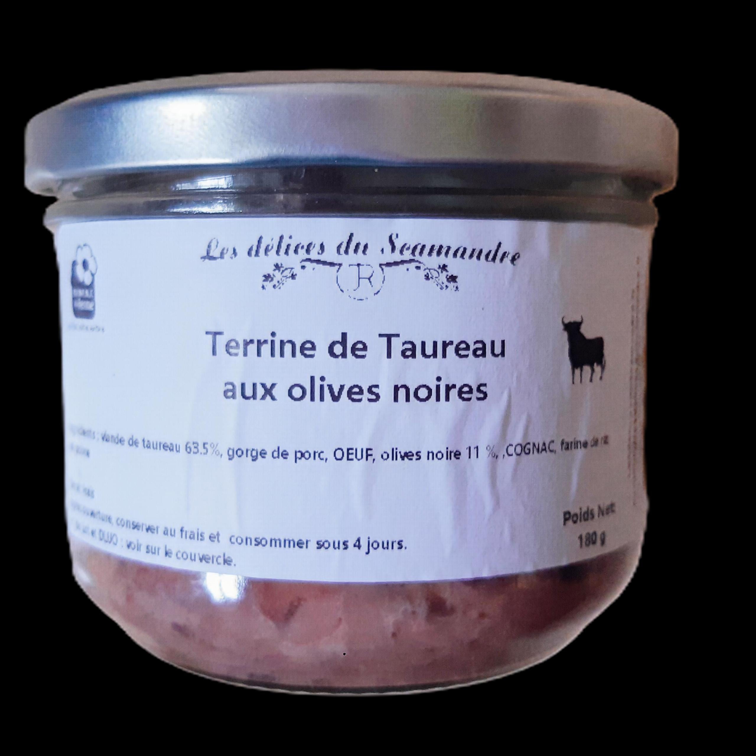 Terrine Stierfleisch mit schwarzen Oliven - Terrine de Taureau aux olives noires