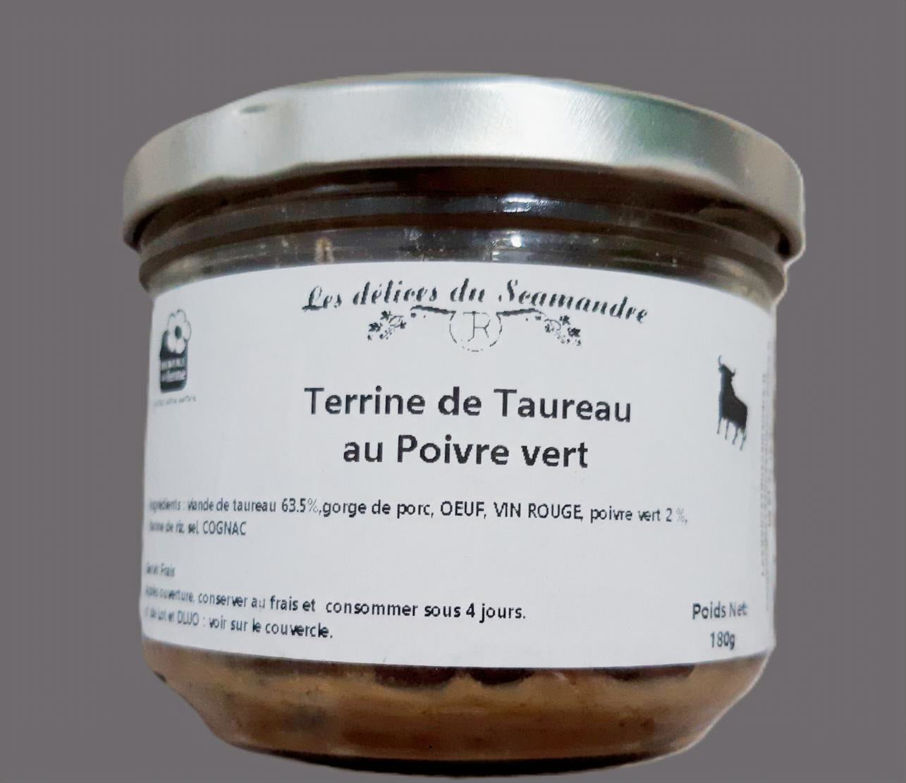 Terrine Stierfleisch mit grünem Pfeffer - Terrine de Taureau aux